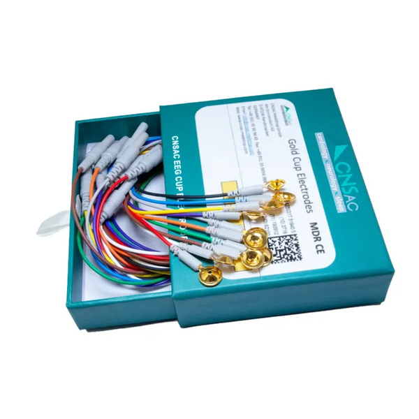 CNSAC Gold Cup electrodes, 75cm cable, 10 pieces