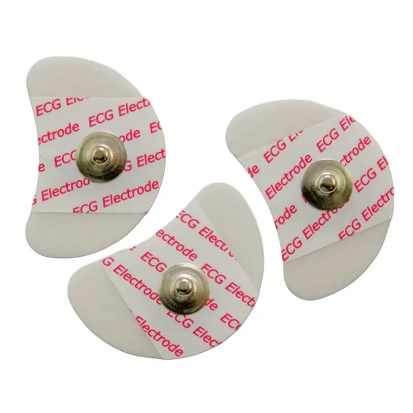 CNSAC ECG electrode, crescent-shaped, 24x39mm, foam