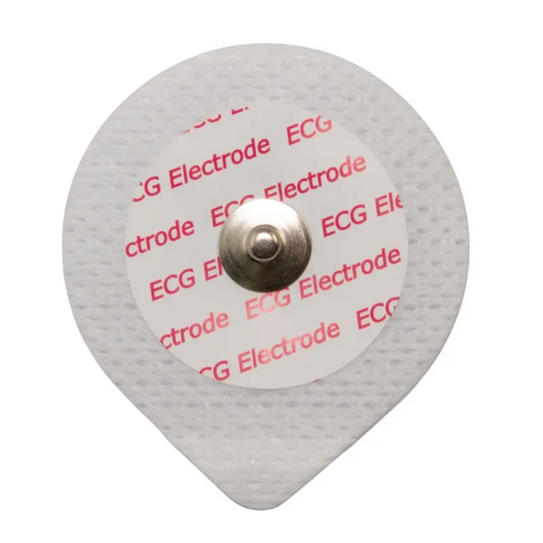 CNSAC ECG electrode, drop shape, 43x49mm, fleece