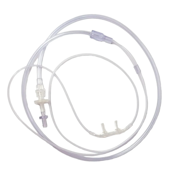 Nasal cannula with filter connection compatible with NOX