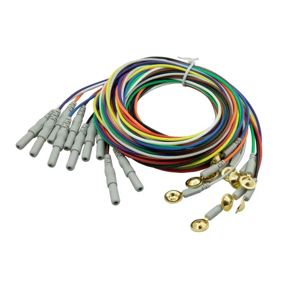 CNSAC Gold Cup electrodes, 75cm cable, 10 pieces