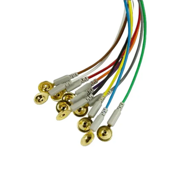 CNSAC Gold Cup electrodes, 100cm cable, 10 pieces