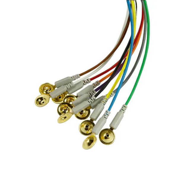CNSAC Gold Cup electrodes, 75cm cable, 10 pieces