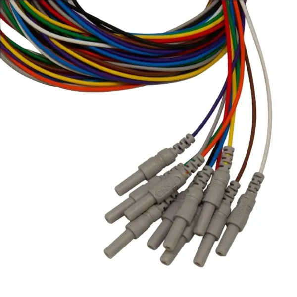 CNSAC Gold Cup electrodes, 100cm cable, 10 pieces