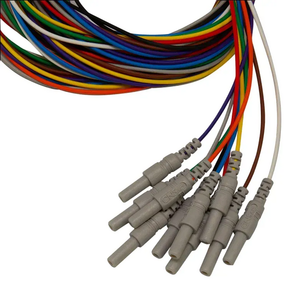 CNSAC Gold Cup electrodes, 75cm cable, 10 pieces