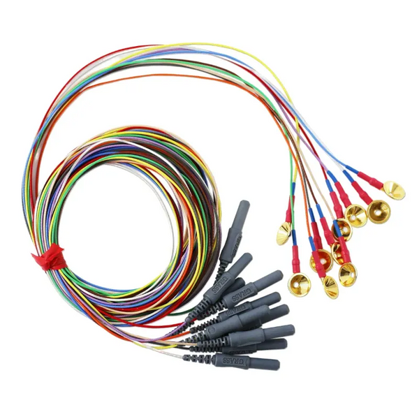 Grass Gold Cup electrodes, 31cm cable, 10 pieces