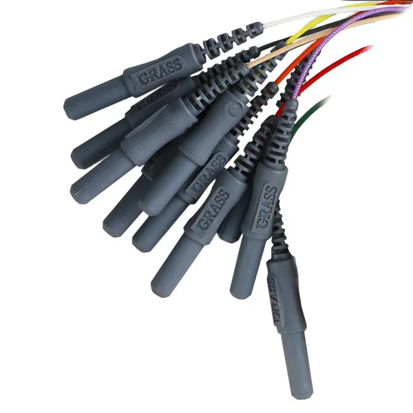 Grass Gold Cup electrodes, 31cm cable, 10 pieces